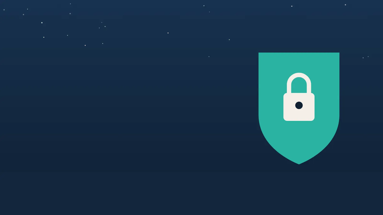 Shield with a padlock symbol